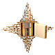 Wall tabernacle gold-plated brass, loaves & cross s8