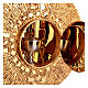 Sacrário de pendurar latão moldado ouro símbolo Chi-Rho s6