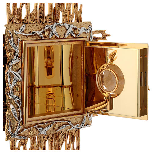Wall tabernacle bicolor brass, JHS symbol 7