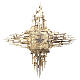 Wall tabernacle gold-plated brass, cross s1