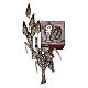 Wall tabernacle bronzed brass, golden spikes & grapes s1