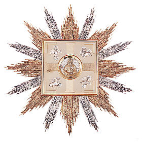 Tabernacles: Tabernacle for wall gold/silver-plated brass, Evangelists symbols