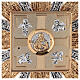 Tabernacle for wall gold/silver-plated brass, Evangelists symbols s2
