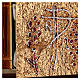 Wandtabernakel, Holz und Messing - versilbert und vergoldet, Weinreben, Christusmonogramm s7