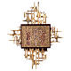 Wall tabernacle, wood & gold/silver-plated brass door s1