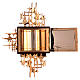 Wall tabernacle, wood & gold/silver-plated brass door s5