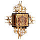 Wall tabernacle, wood & gold/silver-plated brass door s6
