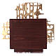 Wall tabernacle, wood & gold/silver-plated brass door s8