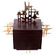 Wall tabernacle in wood & gold and silver-plated brass, Last Supper s8