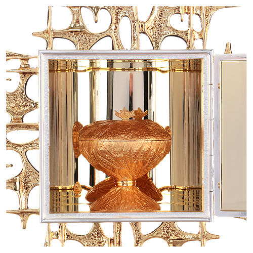 Wall tabernacle in brass with last supper 5