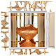 Wall tabernacle in brass with last supper s5