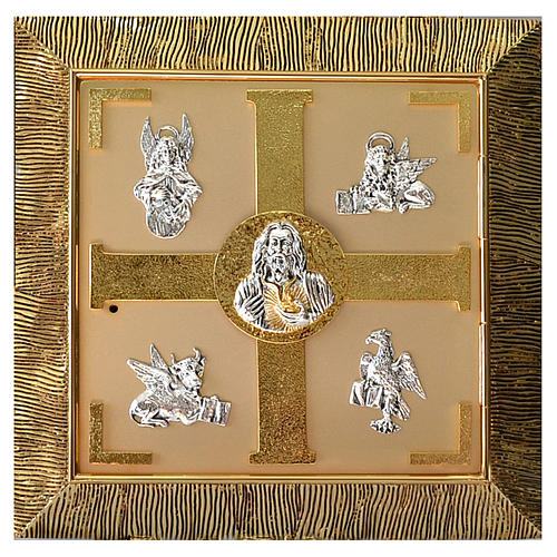 Wall tabernacle Evangelists gold-plated brass 1