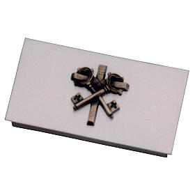 Box for tabernacle keys in golden brass with cross, Molina