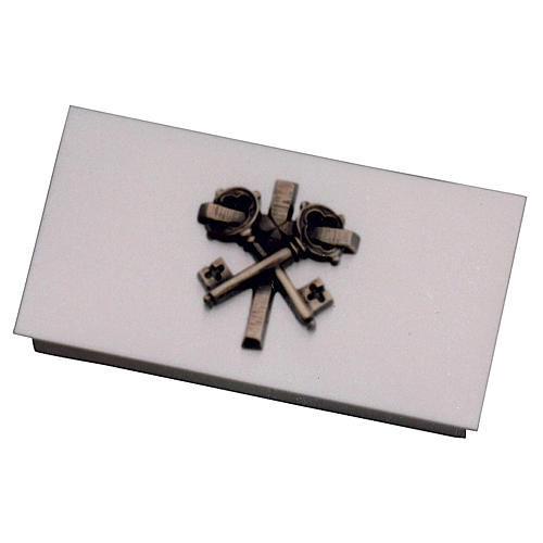 Box for tabernacle keys in golden brass with cross, Molina 1
