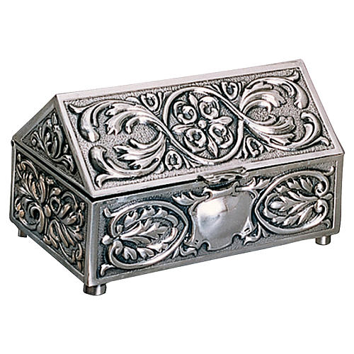 Caja para llaves de Sagrario decorada latón plateado Molina 1