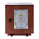 Tabernacle in wood with aluminium plate JHS 20X20 cm s1
