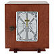 Tabernacle in wood with aluminium plate JHS 20X20 cm s1