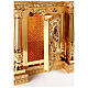 Baroque Molina tabernacle Four Evangelists gold plated brass 50x30x25 in s3