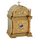 Tabernacle Molina style Renaissance Immaculée Conception laiton doré 76x51x56 cm s1
