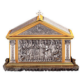 Tabernacle classic style in bicolour brass Twelve Apostles, Molina 60x72.2x40 cm