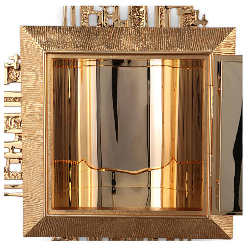 Wall tabernacle, 24K gold plated casted brass, Evangelists 4
