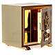 Good Shepherd tabernacle, wood with elm finish and gold plated shell s6