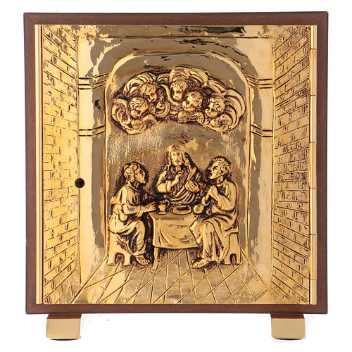 Last Supper tabernacle, wood with red marble finish 1
