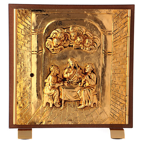 Last Supper tabernacle, wood with gold plated shell 1