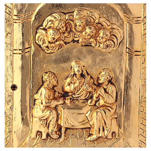 Last Supper wood tabernacle with gold plated case 2