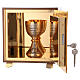 Last Supper wood tabernacle with gold plated case s5