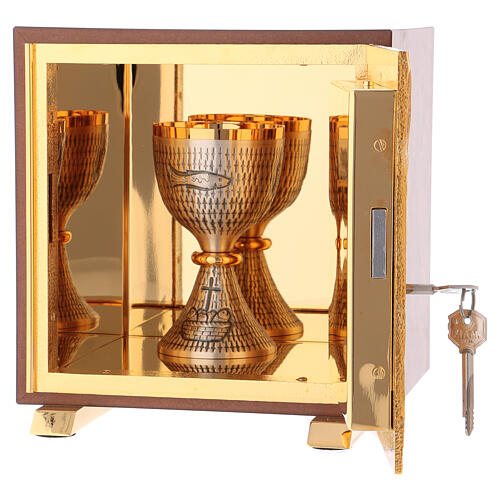 Chalice tabernacle, wood with elm finish 5