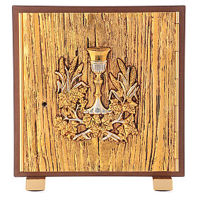 Chalice tabernacle in burl elm finish wood