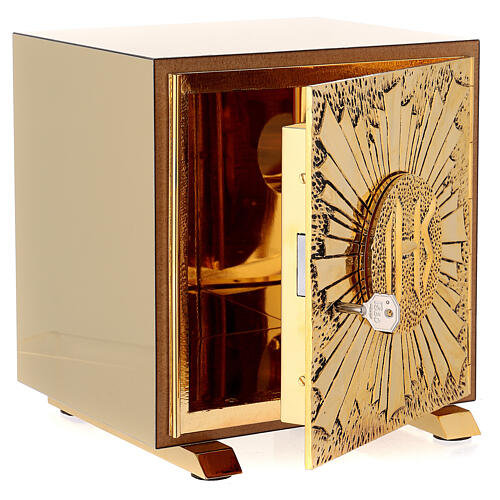 IHS tabernacle, exposition of Blessed Sacrament, gold plated shell 4