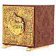 Lamb of God tabernacle, exposition of Blessed Sacrament, elm finish wood s4