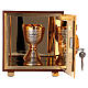 Lamb of God tabernacle, exposition of Blessed Sacrament, elm finish wood s5