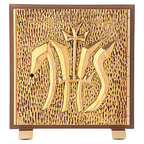 Tabernacle IHS bois coque or