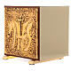 Wood tabernacle IHS gold plated case s3