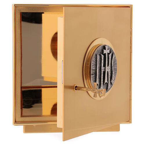 Mess tabernacle with IHS, gold plated brass 4