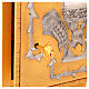Tabernacle à poser en laiton moulé décoration dorée IHS s4