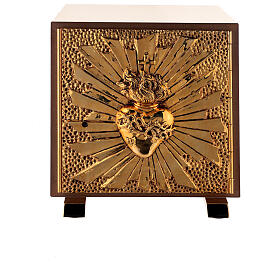 Altar tabernacle, Sacred Heart, gold plated shell