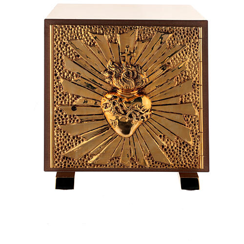 Altar tabernacle, Sacred Heart, gold plated shell 1