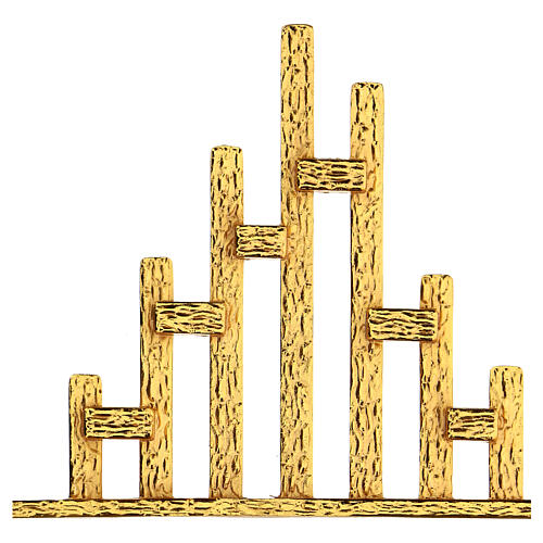 STOCK, Strahlenkranz für Tabernakel, moderner Stil, Messing vergoldet, 30x30 cm 5