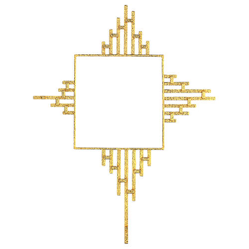 STOCK, Strahlenkranz für Tabernakel, moderner Stil, Messing vergoldet, 30x30 cm 6