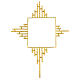 STOCK, Strahlenkranz für Tabernakel, moderner Stil, Messing vergoldet, 30x30 cm s1