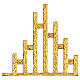 STOCK, Strahlenkranz für Tabernakel, moderner Stil, Messing vergoldet, 30x30 cm s4