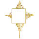 STOCK, Strahlenkranz für Tabernakel, moderner Stil, Messing vergoldet, 30x30 cm s6