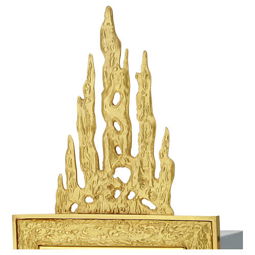Wall tabernacle with 90x90 cm rays, bicolour door, brass 8
