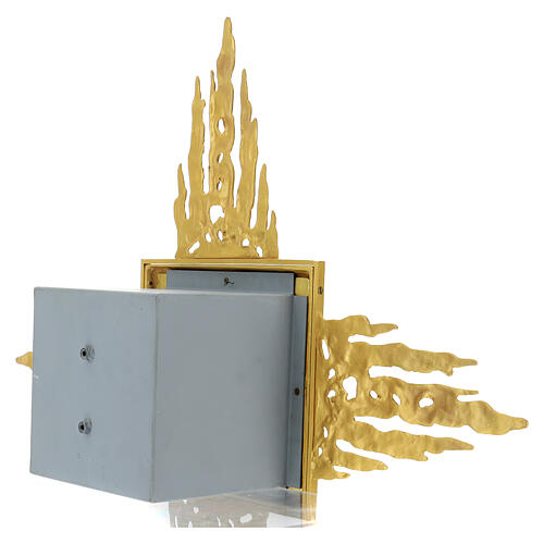 Wall tabernacle with 90x90 cm rays, bicolour door, brass 11
