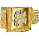 Wall tabernacle with 90x90 cm rays, bicolour door, brass s2