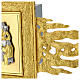 Wall tabernacle with 90x90 cm rays, bicolour door, brass s9